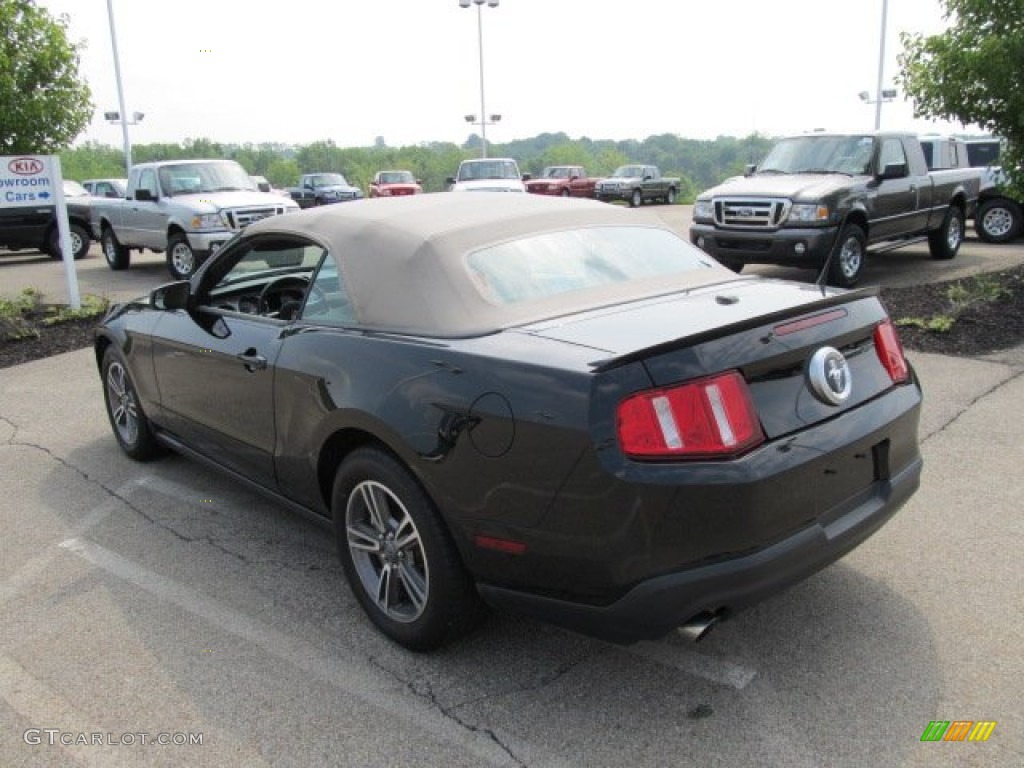 2011 Mustang V6 Premium Convertible - Ebony Black / Stone photo #10