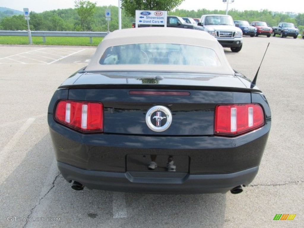 2011 Mustang V6 Premium Convertible - Ebony Black / Stone photo #11
