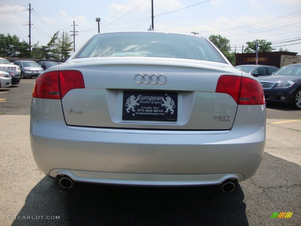 2008 A4 2.0T quattro S-Line Sedan - Light Silver Metallic / Black photo #6