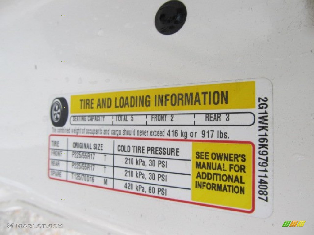2007 Chevrolet Monte Carlo LT Info Tag Photo #50409163