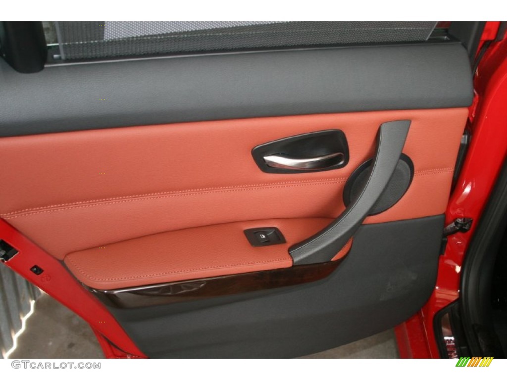 2011 BMW 3 Series 335d Sedan Chestnut Brown Dakota Leather Door Panel Photo #50409331