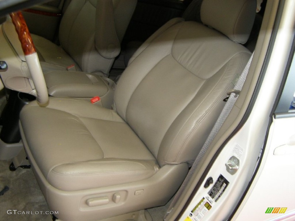2007 Sienna XLE Limited - Arctic Frost Pearl White / Taupe photo #17