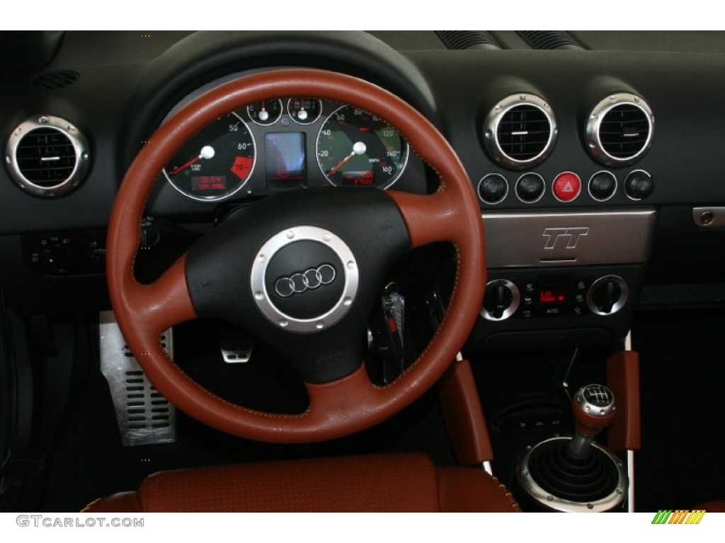 2001 Audi TT 1.8T quattro Roadster Amber Red Dashboard Photo #50414536