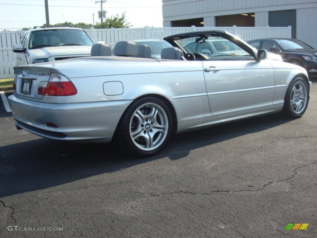 2002 3 Series 330i Convertible - Titanium Silver Metallic / Grey photo #3