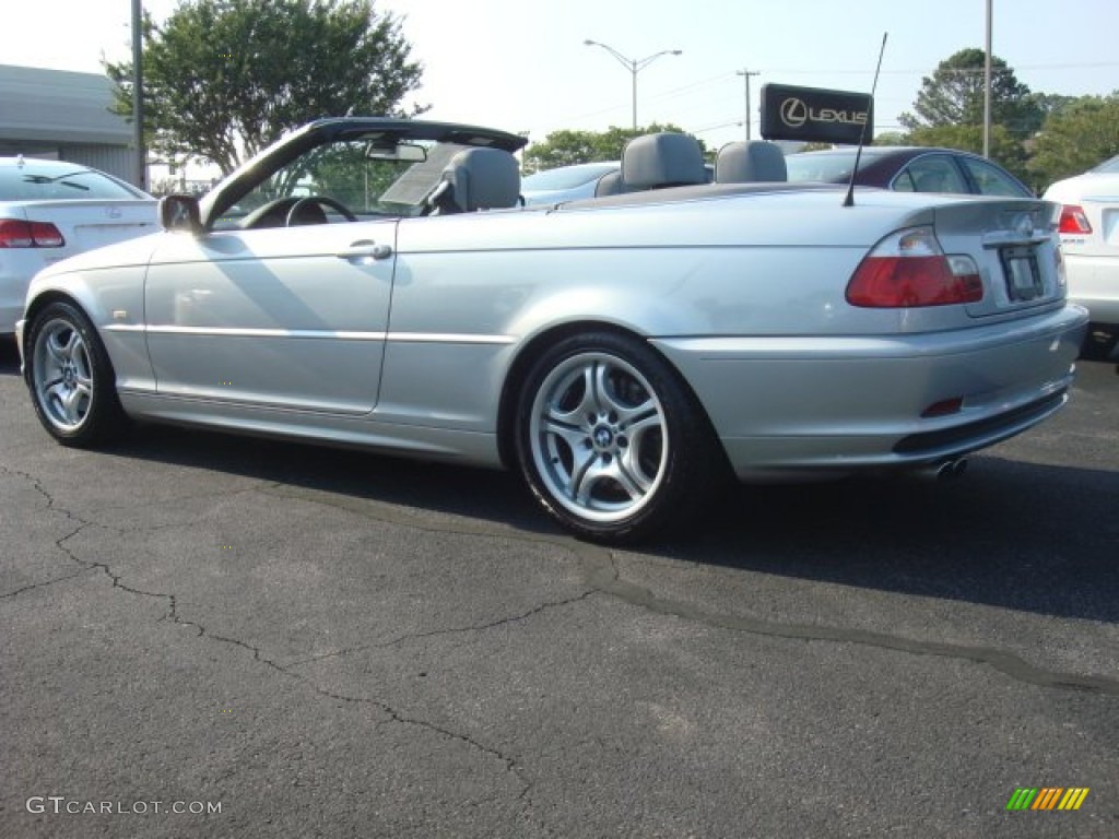2002 3 Series 330i Convertible - Titanium Silver Metallic / Grey photo #4