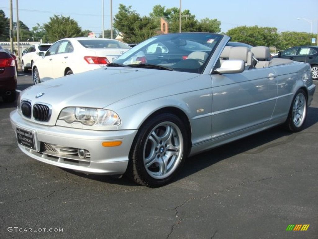 2002 3 Series 330i Convertible - Titanium Silver Metallic / Grey photo #5