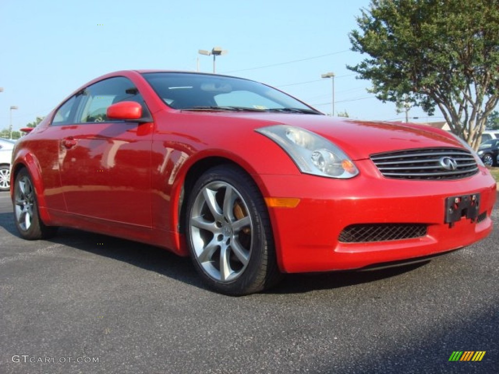 2003 G 35 Coupe - Laser Red / Graphite photo #1