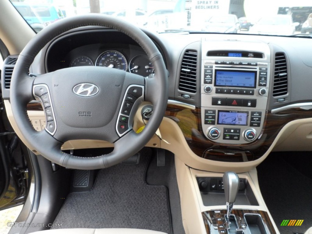 2011 Hyundai Santa Fe Limited AWD Beige Dashboard Photo #50416357