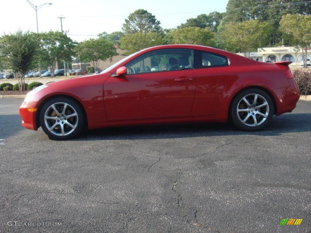 2003 G 35 Coupe - Laser Red / Graphite photo #6