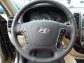Beige 2011 Hyundai Santa Fe Limited AWD Steering Wheel