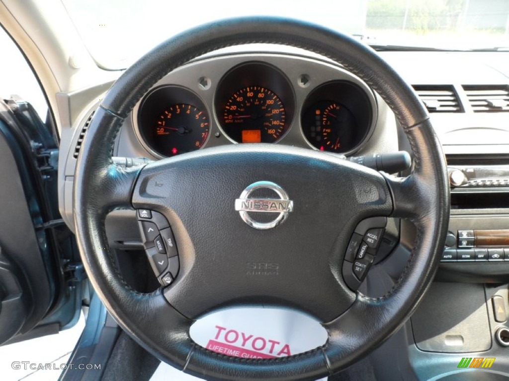 2002 Nissan Altima 3.5 SE Charcoal Black Steering Wheel Photo #50417146