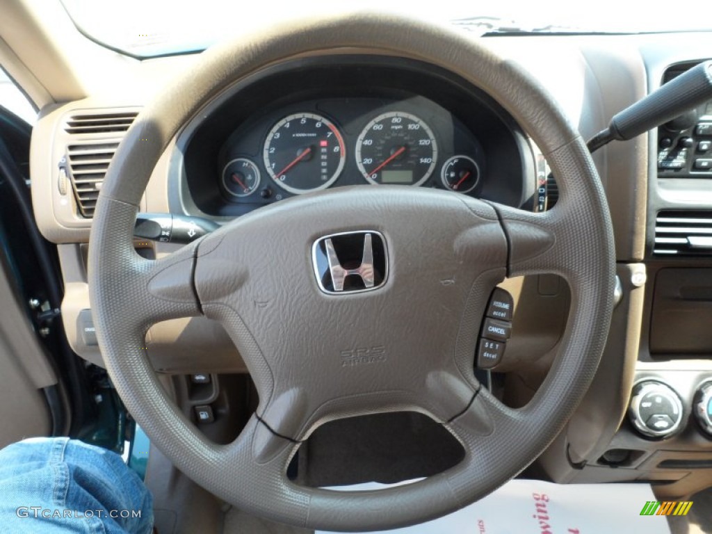 2003 Honda CR-V LX Saddle Steering Wheel Photo #50417779