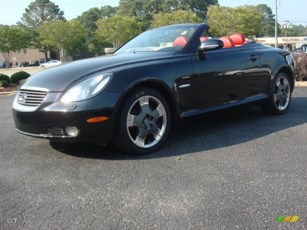 2005 SC 430 Pebble Beach Edition - Black Diamond / Pimento Red photo #6
