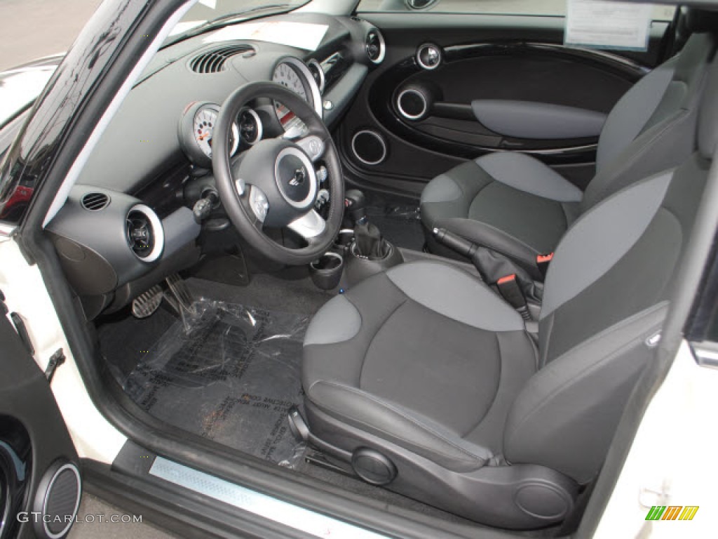 Grey/Carbon Black Interior 2010 Mini Cooper S Hardtop Photo #50423008