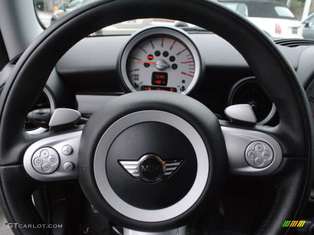 2010 Mini Cooper S Hardtop Grey/Carbon Black Steering Wheel Photo #50423068