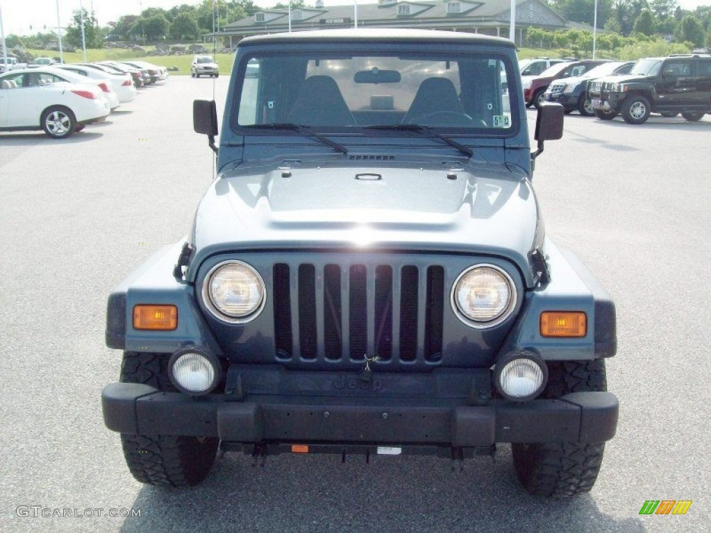 2001 Wrangler Sport 4x4 - Steel Blue Pearl / Agate Black photo #14