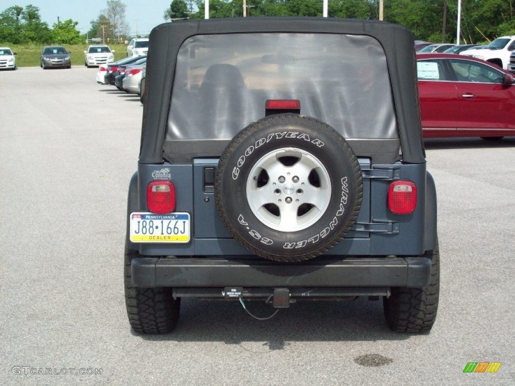 2001 Wrangler Sport 4x4 - Steel Blue Pearl / Agate Black photo #17