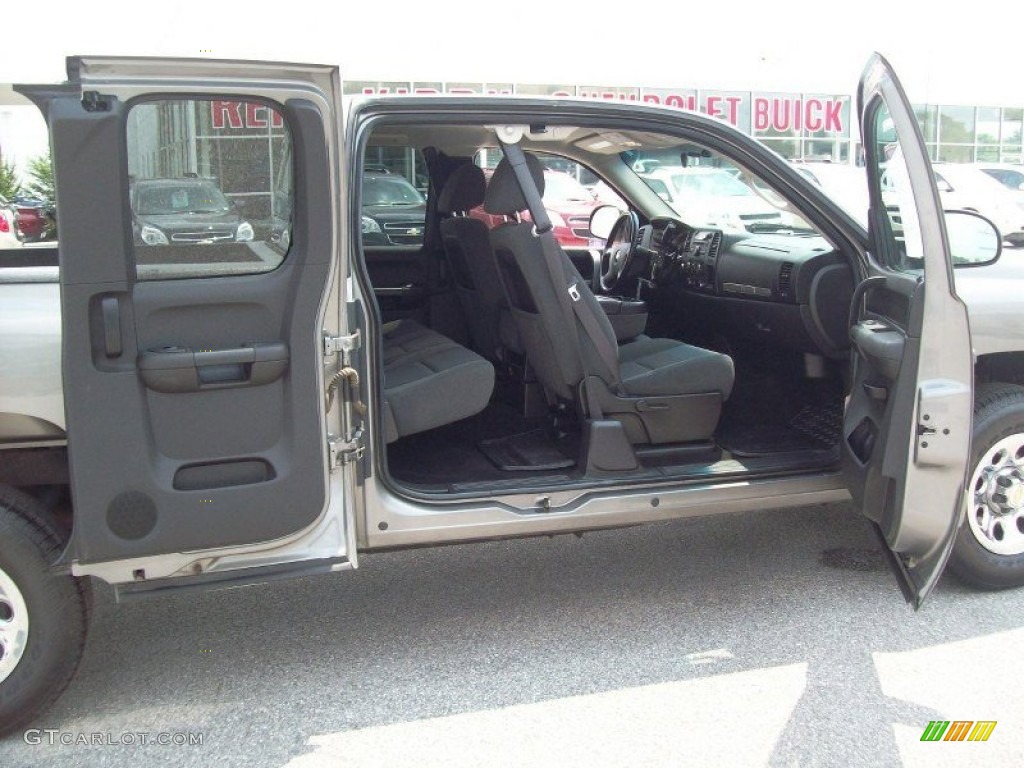 Ebony Interior 2009 Chevrolet Silverado 1500 LT Extended Cab 4x4 Photo #50424550