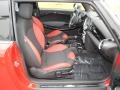 Rooster Red Leather/Carbon Black Interior Photo for 2010 Mini Cooper #50424886