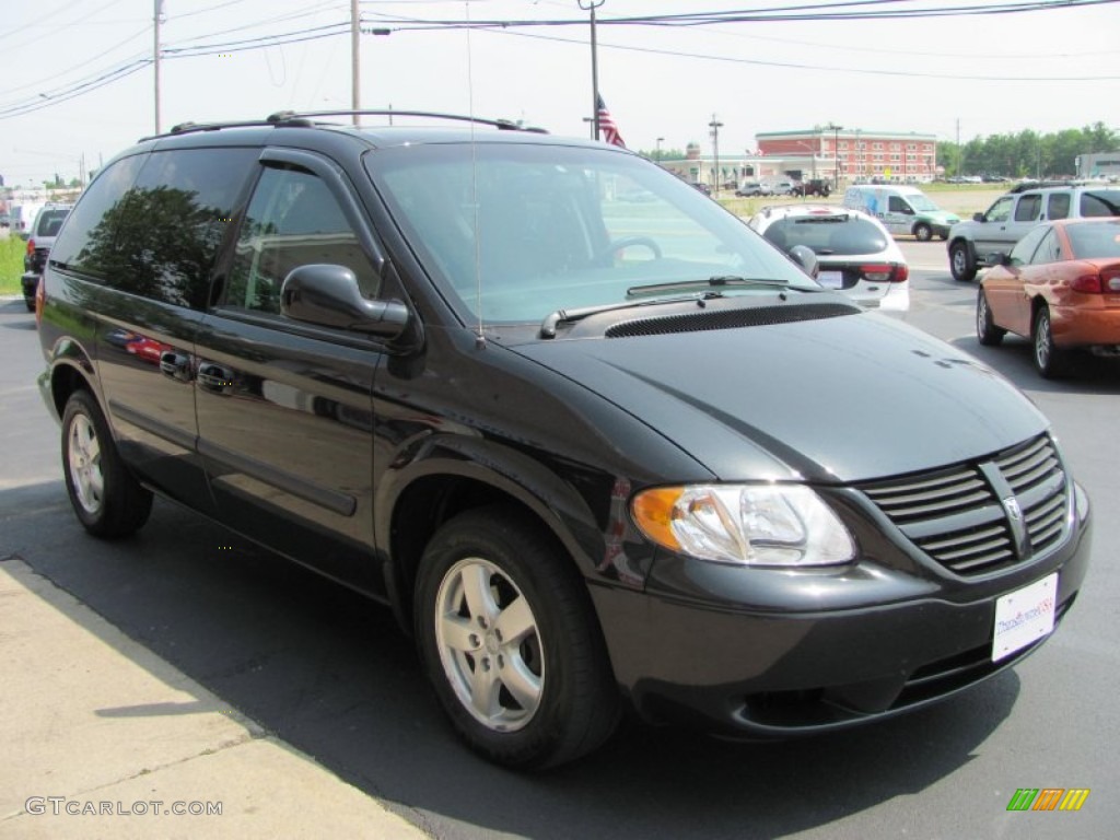 2007 Caravan SXT - Brilliant Black / Medium Slate Gray photo #22