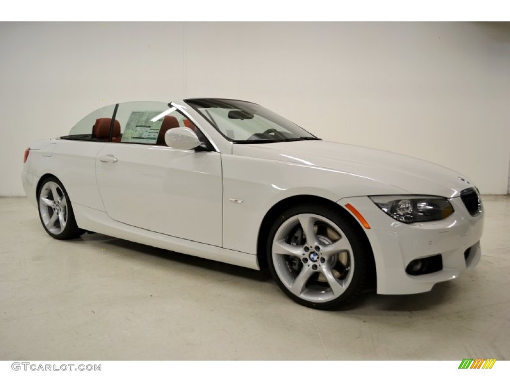 2011 3 Series 335i Convertible - Alpine White / Coral Red/Black Dakota Leather photo #2