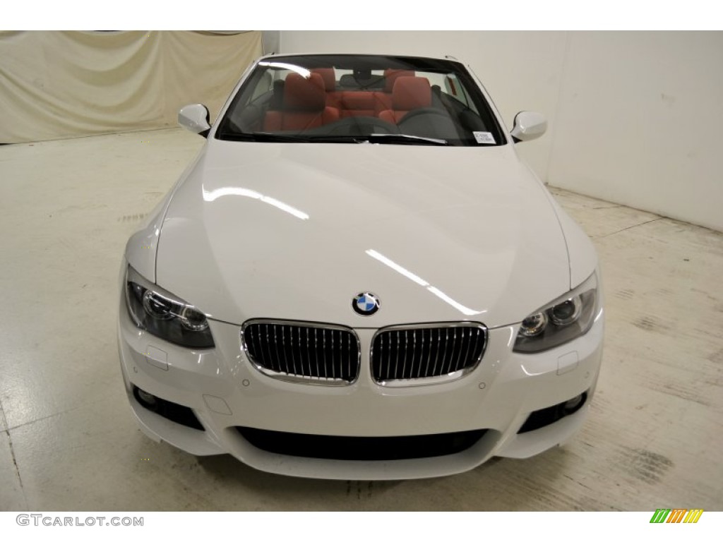 2011 3 Series 335i Convertible - Alpine White / Coral Red/Black Dakota Leather photo #4