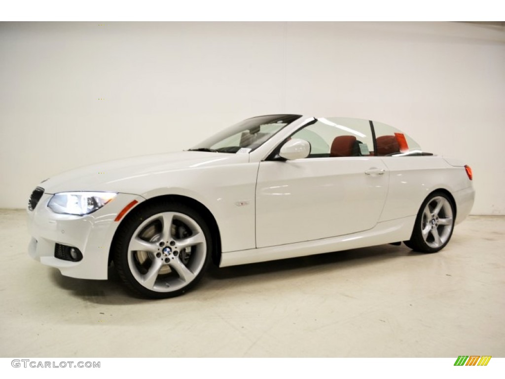 2011 3 Series 335i Convertible - Alpine White / Coral Red/Black Dakota Leather photo #9