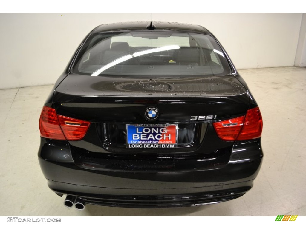 2011 3 Series 328i Sedan - Jet Black / Black Dakota Leather photo #7