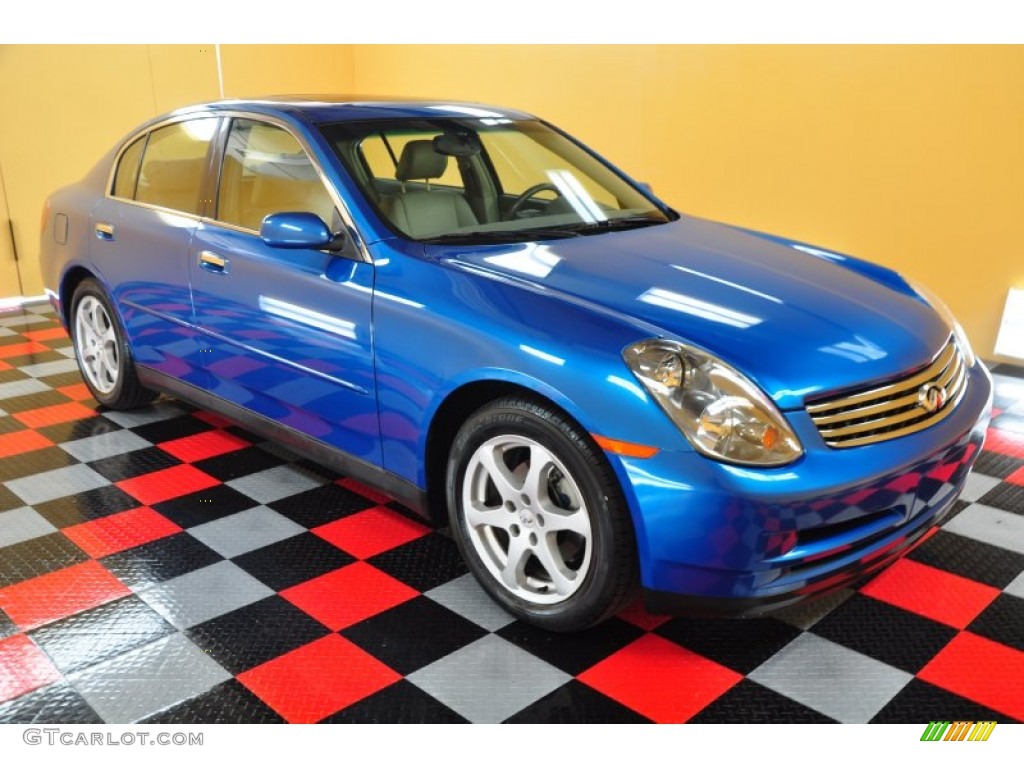 2003 G 35 Sedan - Caribbean Blue Pearl / Willow photo #1