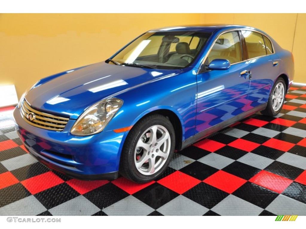 2003 G 35 Sedan - Caribbean Blue Pearl / Willow photo #2