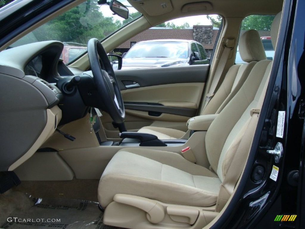 2009 Accord LX Sedan - Crystal Black Pearl / Ivory photo #9