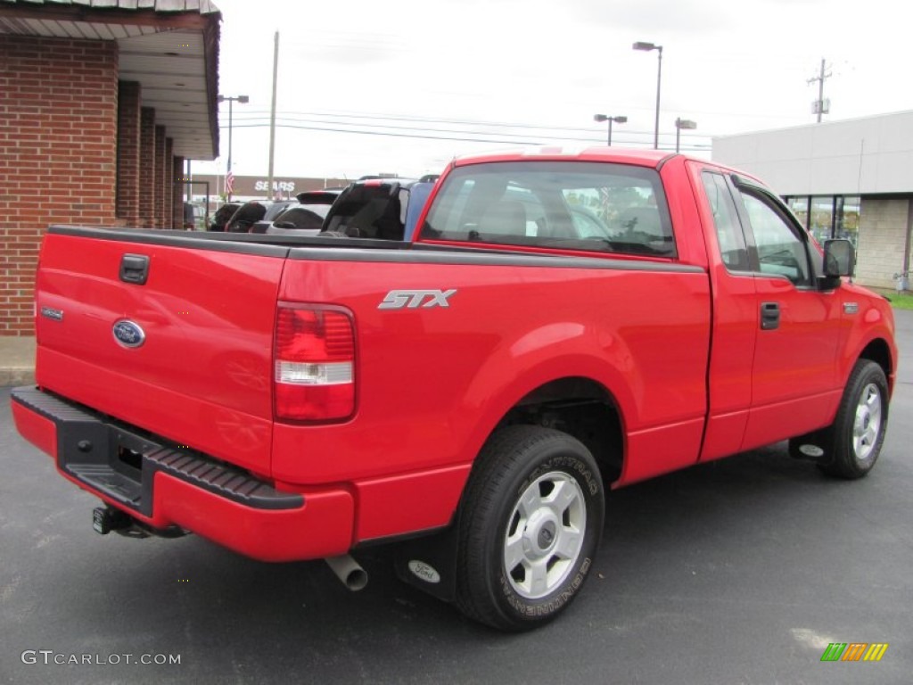 2004 F150 STX Regular Cab - Bright Red / Medium Graphite photo #2