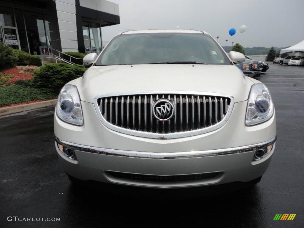 2011 Enclave CXL AWD - White Diamond Tricoat / Cashmere/Cocoa photo #8