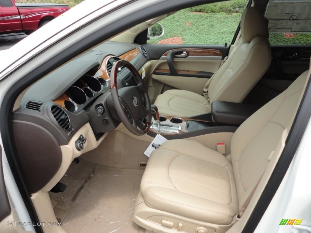 2011 Enclave CXL AWD - White Diamond Tricoat / Cashmere/Cocoa photo #10