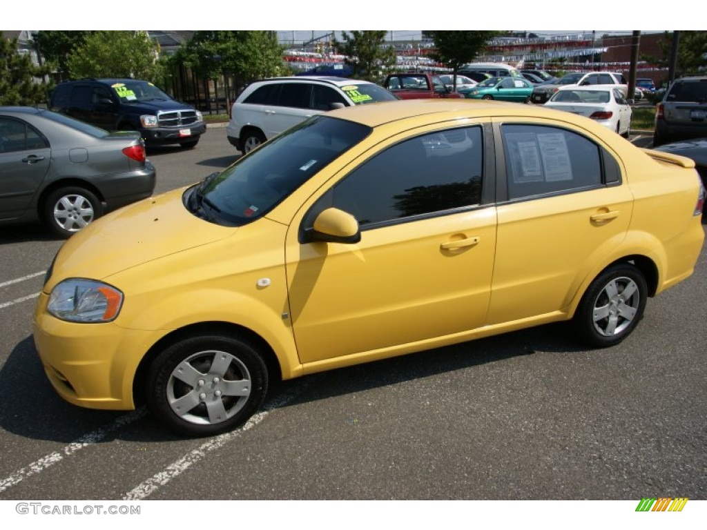 2007 Aveo LS Sedan - Summer Yellow / Charcoal Black photo #1