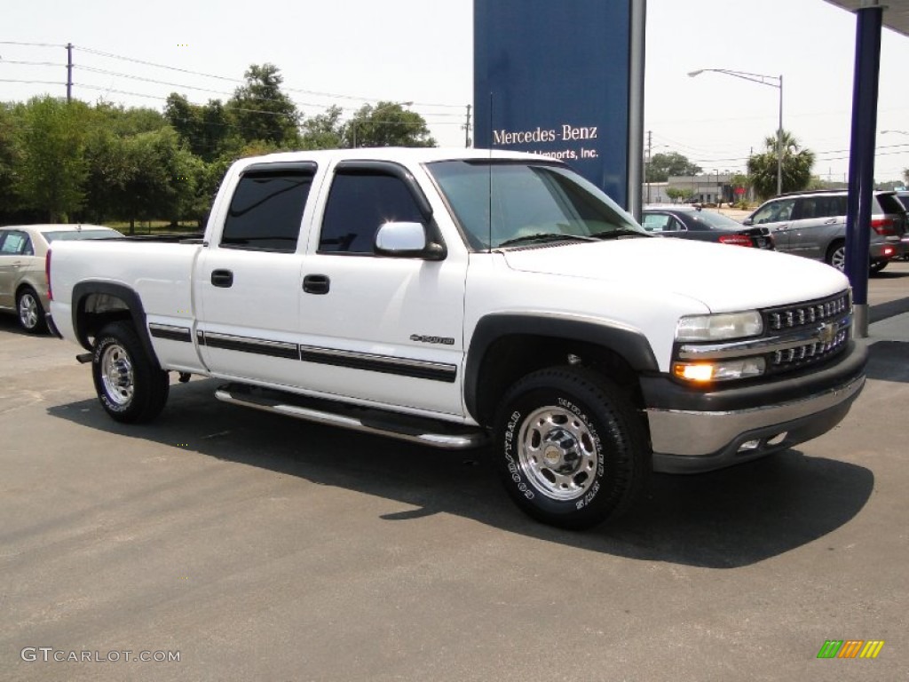 2001 Silverado 1500 LS Crew Cab - Summit White / Graphite photo #13