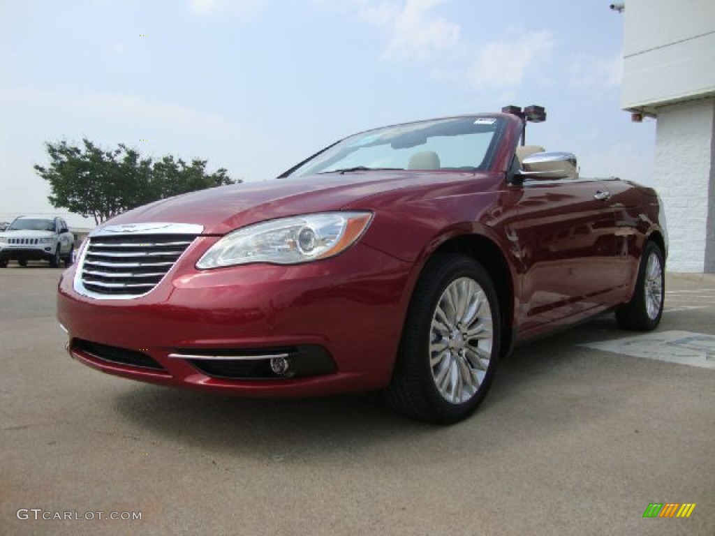 Deep Cherry Red Crystal Pearl 2011 Chrysler 200 Limited Convertible Exterior Photo #50432512