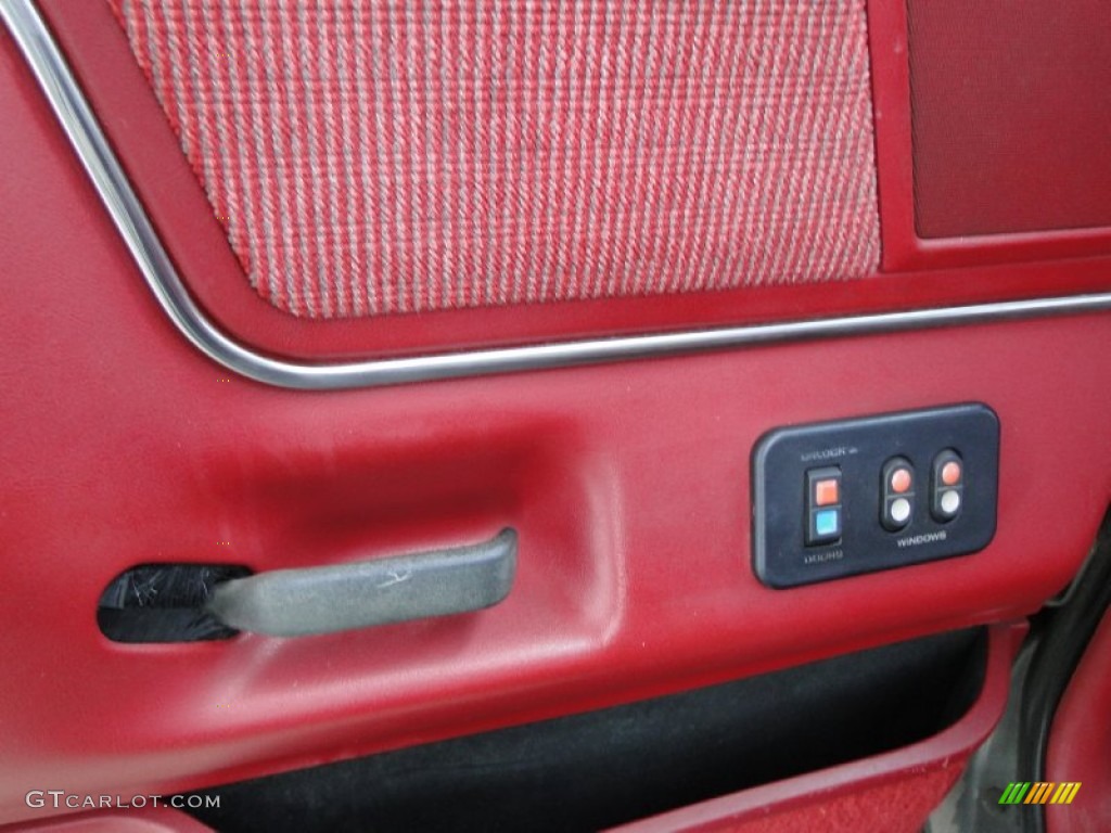 1991 F150 XLT Regular Cab - Dark Grey Metallic / Scarlet Red photo #16