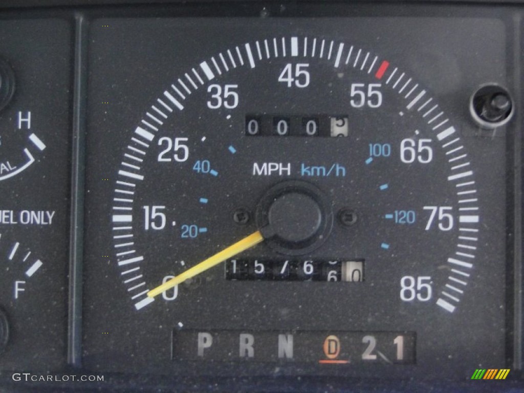 1991 F150 XLT Regular Cab - Dark Grey Metallic / Scarlet Red photo #18