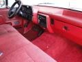Scarlet Red Interior Photo for 1991 Ford F150 #50432839