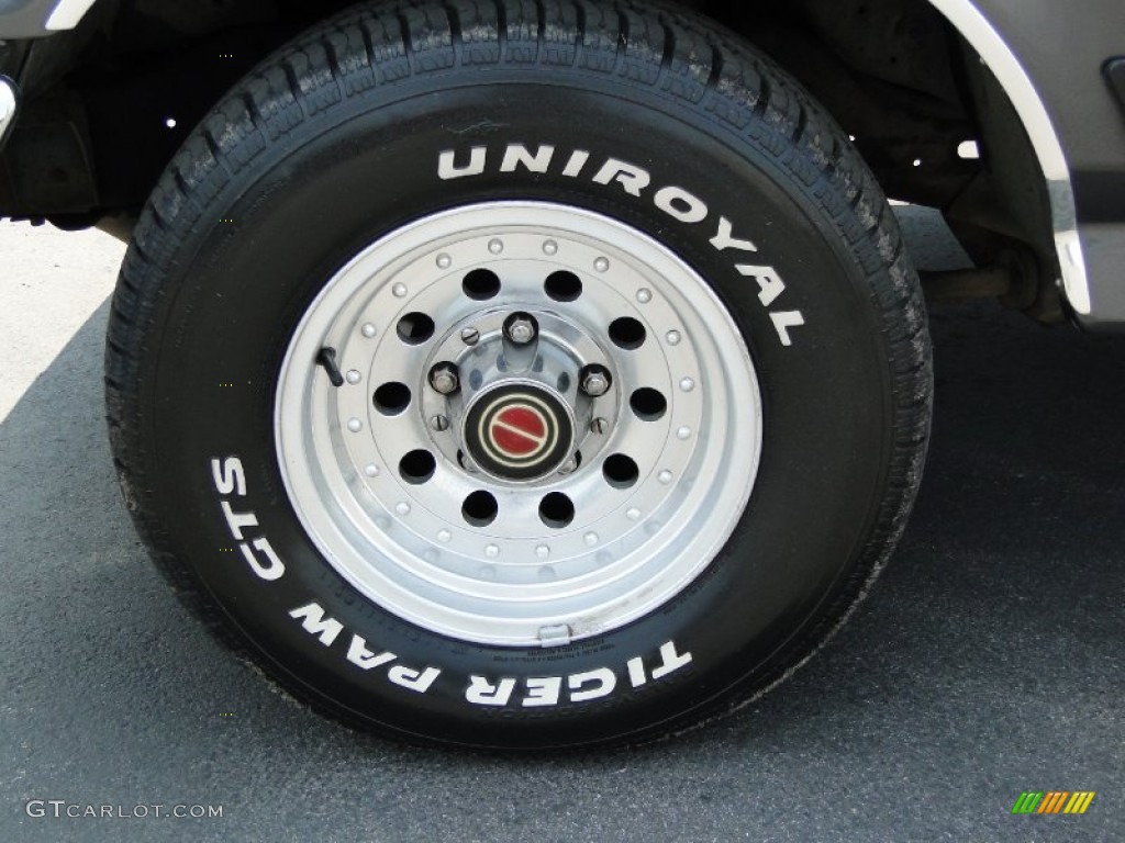 1991 F150 XLT Regular Cab - Dark Grey Metallic / Scarlet Red photo #26