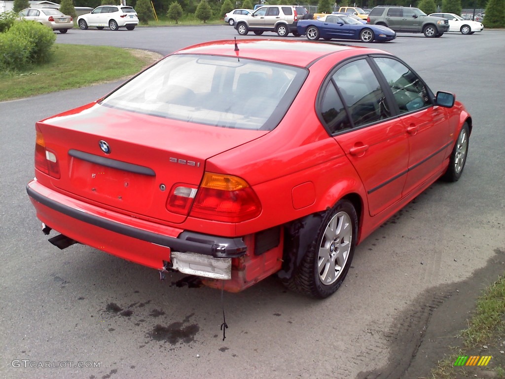 2000 3 Series 323i Sedan - Bright Red / Black photo #6