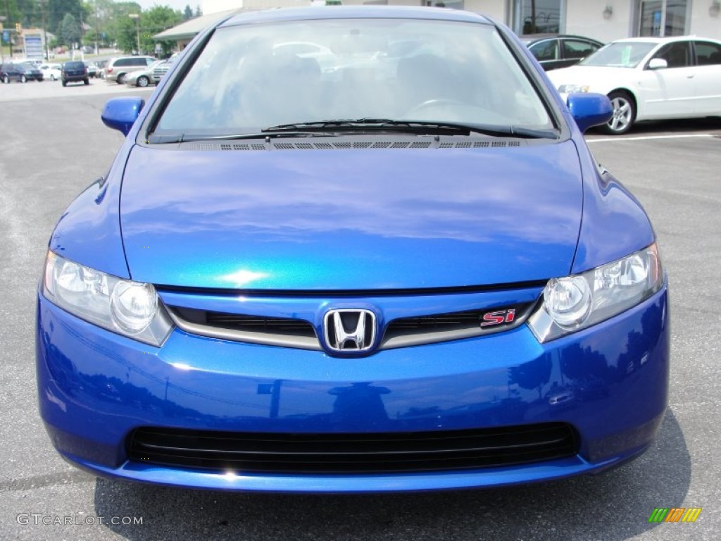 2008 Civic Si Sedan - Fiji Blue Pearl / Black photo #2