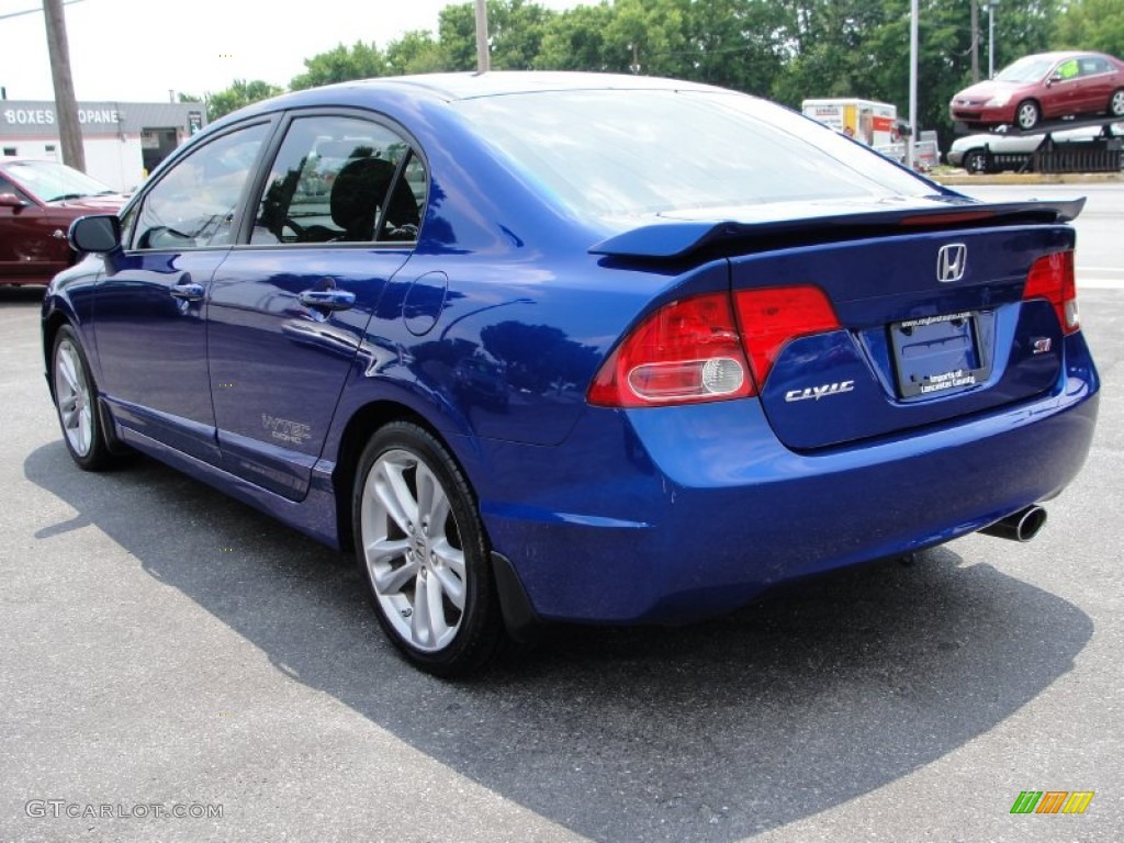 2008 Civic Si Sedan - Fiji Blue Pearl / Black photo #4