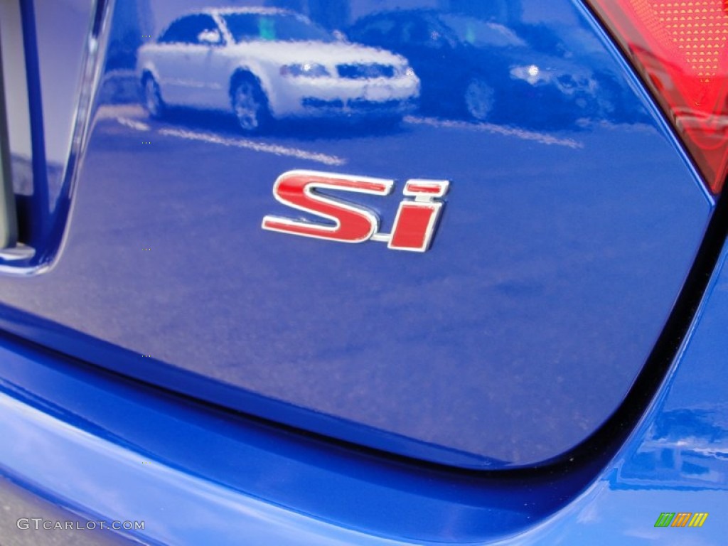 2008 Civic Si Sedan - Fiji Blue Pearl / Black photo #16
