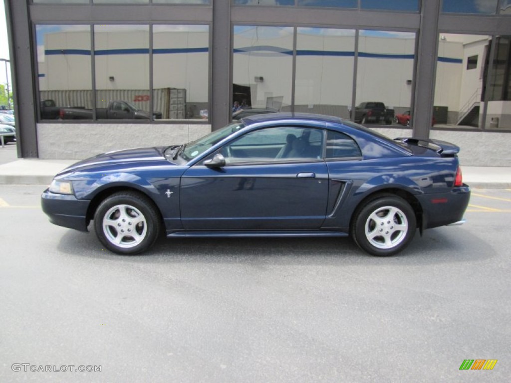 2003 Mustang V6 Coupe - True Blue Metallic / Dark Charcoal/Medium Parchment photo #2