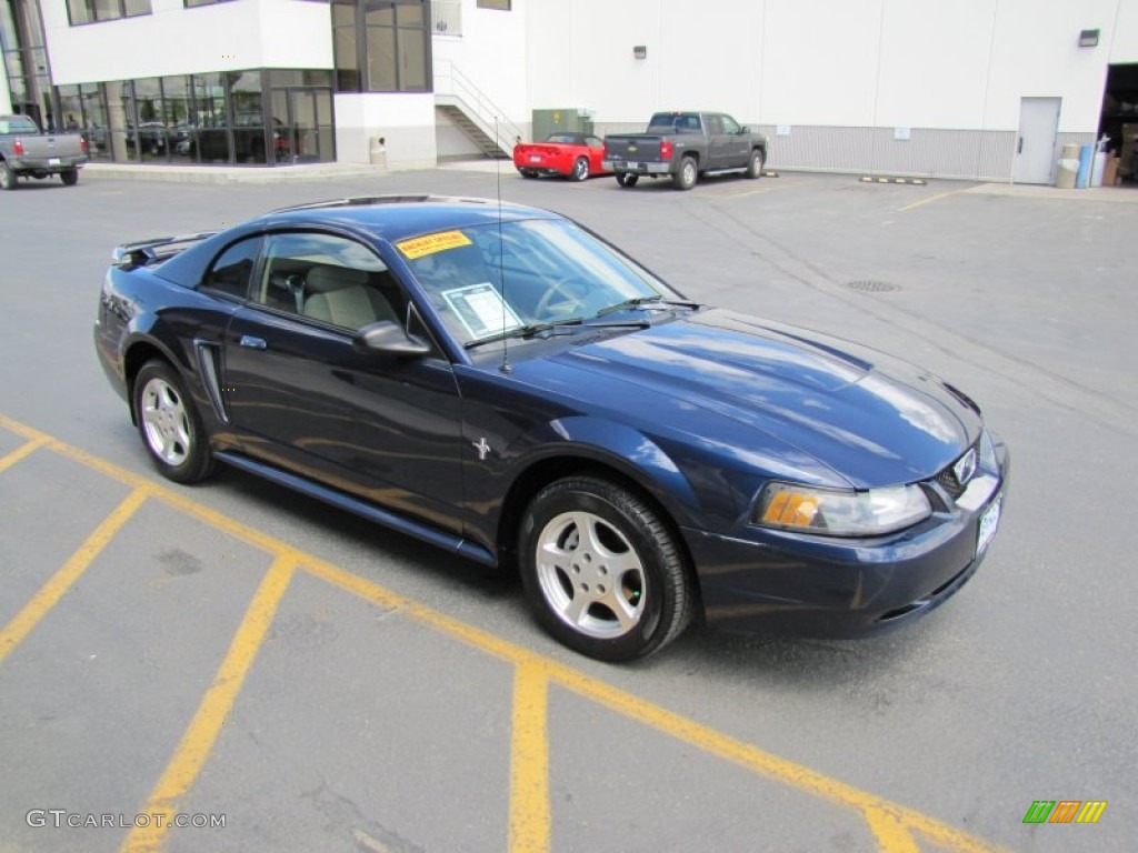2003 Mustang V6 Coupe - True Blue Metallic / Dark Charcoal/Medium Parchment photo #25