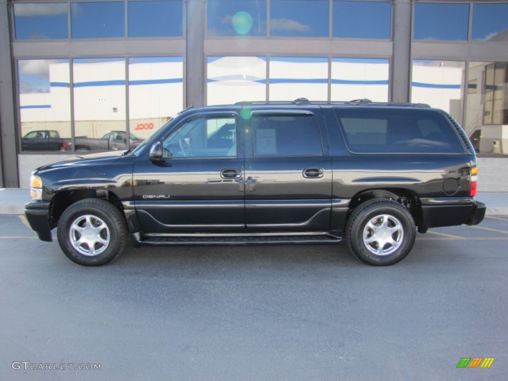 2004 Yukon XL Denali AWD - Onyx Black / Stone Gray photo #2