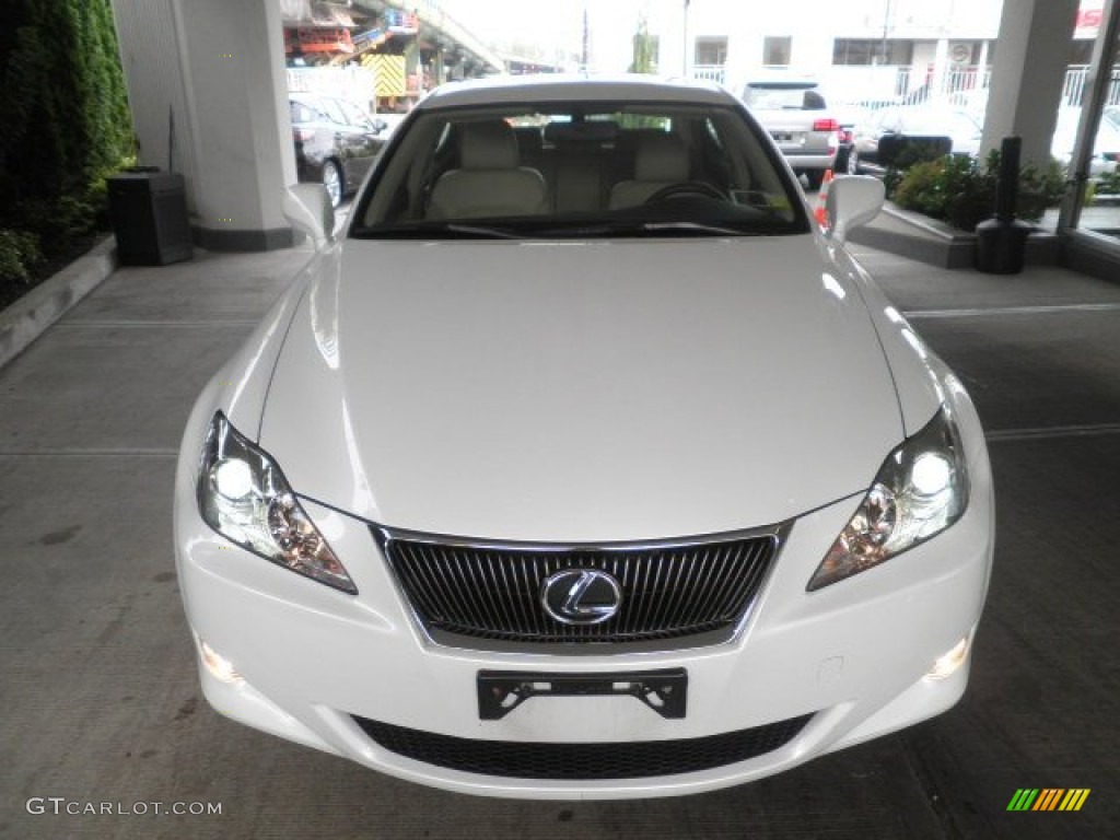 2008 IS 250 AWD - Starfire White Pearl / Cashmere Beige photo #2