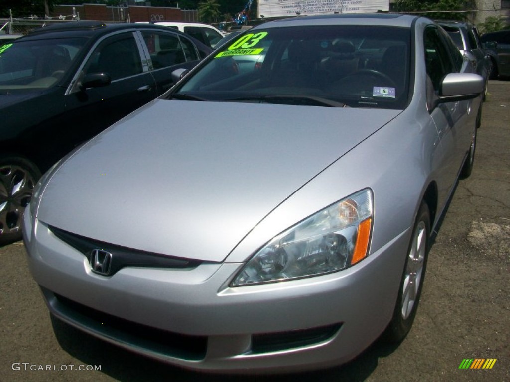 2003 Accord EX V6 Coupe - Satin Silver Metallic / Black photo #1